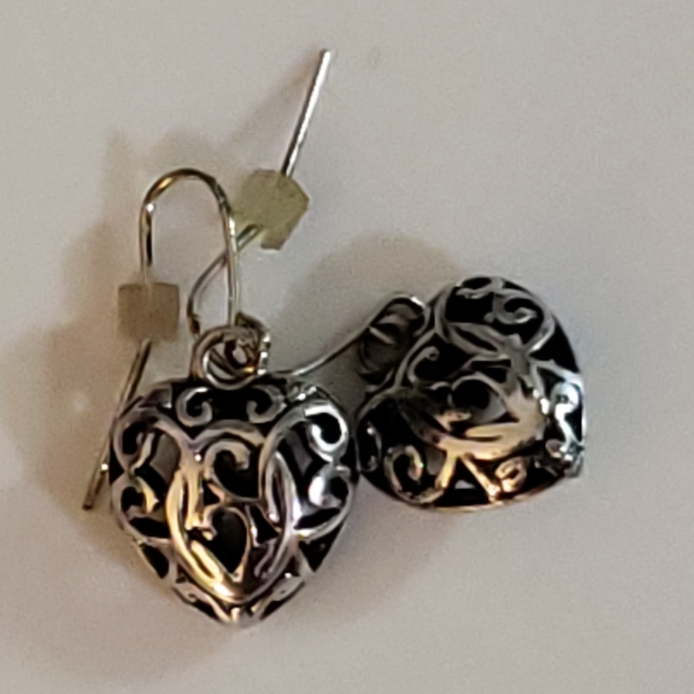 Silver Heart Earrings